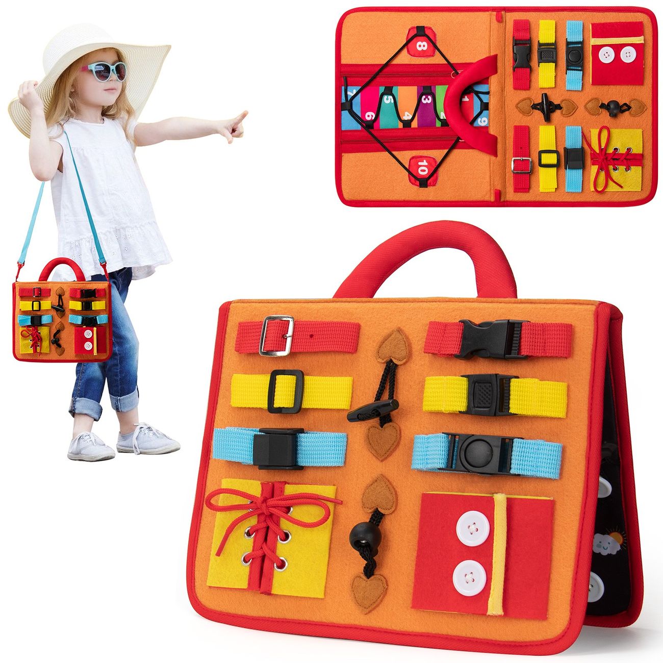 Toddler Busy Board Activity Board Montessori Toy For Fine Motor